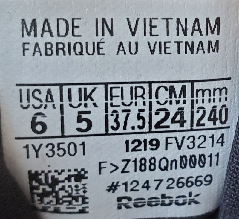 Reebok Club C Ree Dux Low Leather Trainers UK5/US6/EU37.5 FV3214 White