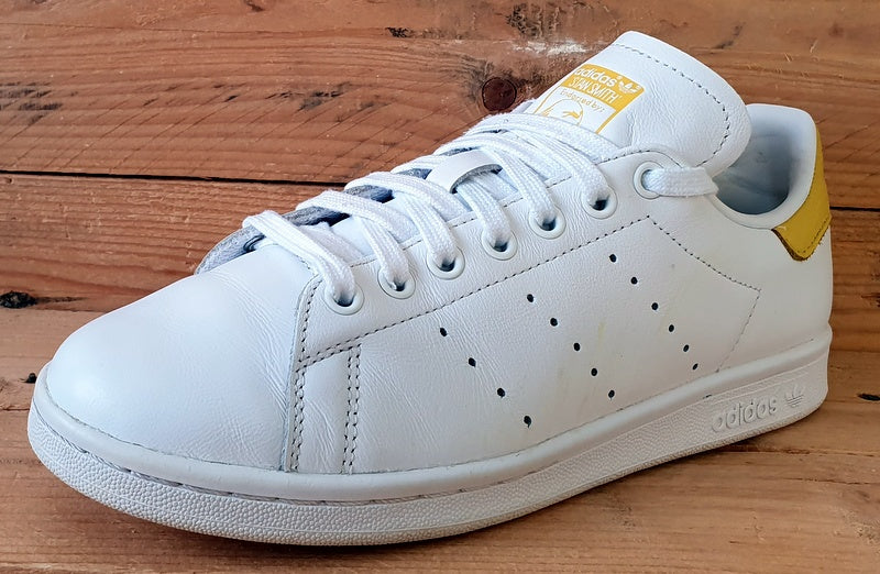 Adidas Stan Smith Low Leather Trainers UK6/US7.5/EU39 EF6883 White/Yellow