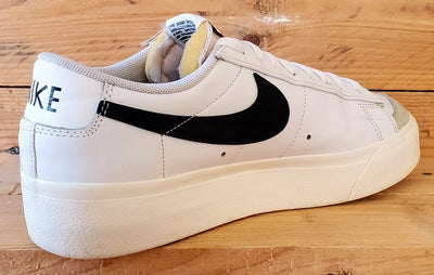 Nike Blazer Platform Low Leather Trainers UK7/US9.5/EU41 DJ0292-101 White/Black