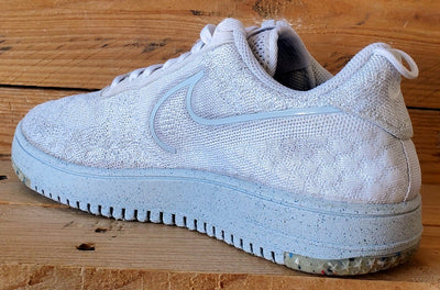 Nike Air Force 1 Crater Flyknit Trainers UK7/US8/EU41 DM0590-100 White/Platinum