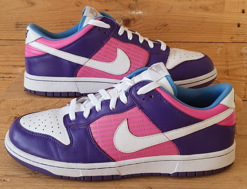 Nike Dunk ID Low Leather Trainers UK9/US10/EU44 336597-992 Purple/White/Pink