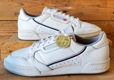Adidas Continental 80 Low Leather Trainers UK9/US9.5/EU43 EE5342 White/Grey