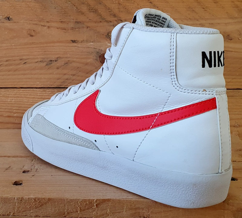 Nike Blazer 77 Mid Leather Trainers UK4/US4.5Y/EU36.5 DA4086-117 White/Red/Blue