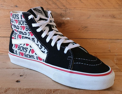 Vans Off The Wall Mid Canvas/Suede Trainers UK6/US8.5/EU39 507452 Black/Red