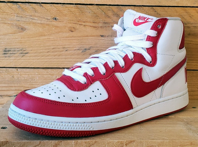 Nike Terminator Mid Leather Trainers UK8/US9/EU42.5 FJ4454-100 White/Red