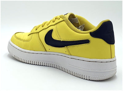 Nike Air Force 1 Replaceable Swoosh Trainers AR7446-700 Yellow UK4/US4.5Y/EU36.5