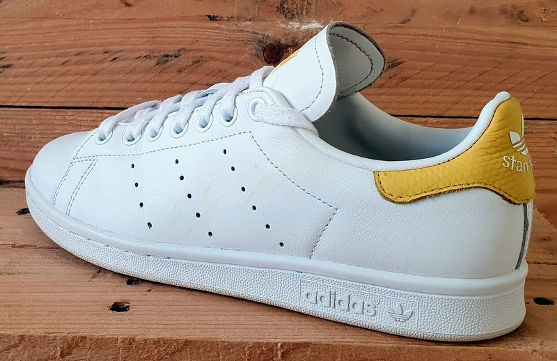 Adidas Stan Smith Low Leather Trainers UK6/US7.5/EU39 EF6883 White/Yellow