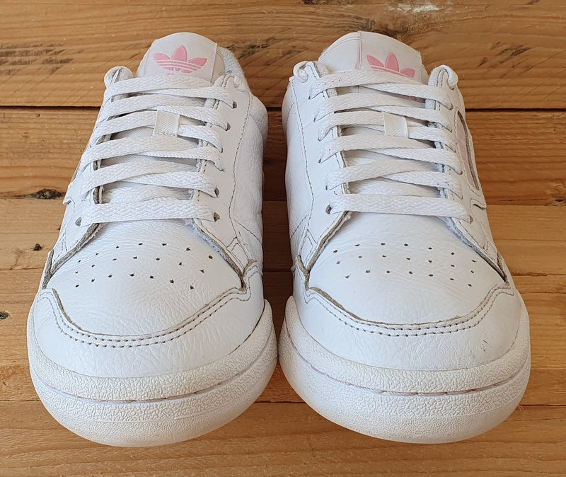 Adidas Continental 80 Low Leather Trainers UK4/US5.5/EU36.5 G27722 White/Pink