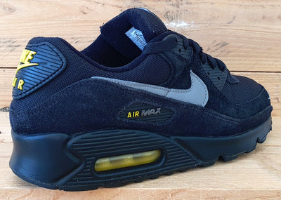 Nike Air Max 90 Low Suede Trainers UK7/US8/EU41 DO6706-001 Black/Yellow