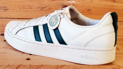 Adidas Streetcheck Low Leather Trainers UK10.5/US11/E45 ID6061 Cream White/Green