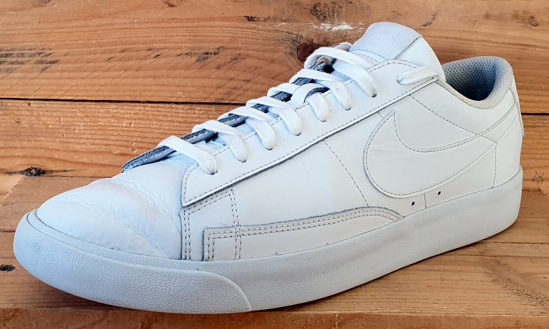 Nike Blazer Low LE Leather Trainers UK10/US11/EU45 AQ3597-100 Triple White