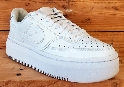 Nike Court Vision Alta Leather Trainers UK7/US9.5/EU41 DM0113-100 Triple White