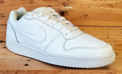 Nike Ebernon Low Leather Trainers UK10/US11/EU45 AQ1775-100 Triple White