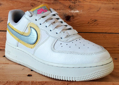 Nike Air Force 1 LX Leather Trainers UK5.5/US8/EU39 CZ8104-100 White/Uni Gold