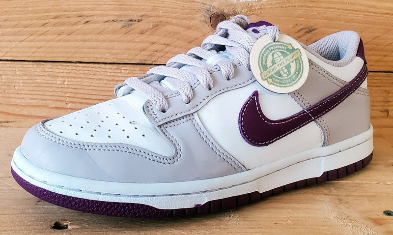 Nike Dunk Low Leather Trainers UK4/US4.5Y/E36.5 FB9109-104 Platinum Violet/White