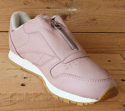 Reebok Classic Zip Low Leather Trainers UK7/US9.5/EU40.5 BS8065 Pink/White/Gum