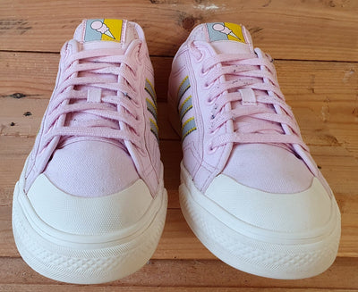 Adidas Originals Nizza Low Canvas Trainers UK10.5/US11/EU45 GY1343 Pink/Grey