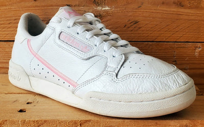 Adidas Continental 80 Low Leather Trainers UK8/US9.5/EU42 G27722 White/Pink