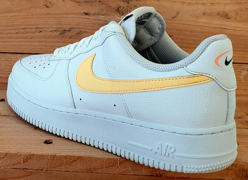 Nike Air Force 1 Low Leather Trainers UK7.5/US10/E42 FQ2742-100 White/Yellow