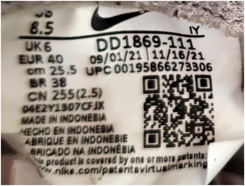 Nike Dunk High Leather Trainers UK6/US8.5/EU40 DD1869-111 Neutral Grey/White
