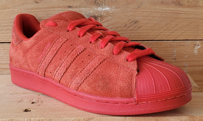 Adidas Superstar Low Suede Trainers UK9/US9.5/EU43 S79475 Triple Red
