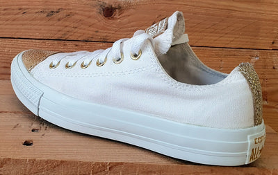 Converse Chuck Taylor All Star Canvas Trainers UK6/US8/EU39 542447F White/Gold