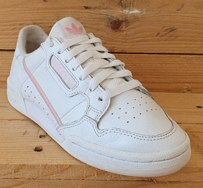 Adidas Continental 80 Low Leather Trainers UK4/US5.5/EU36.5 G27722 White/Pink