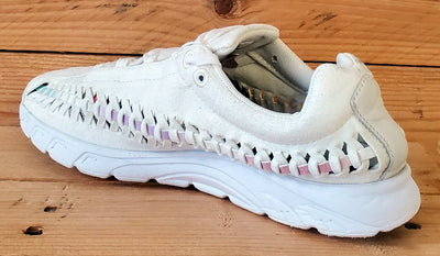 Nike Mayfly Woven Low Suede Trainers UK4.5/US7/EU38 833802-101 Sail/Orchid Mist