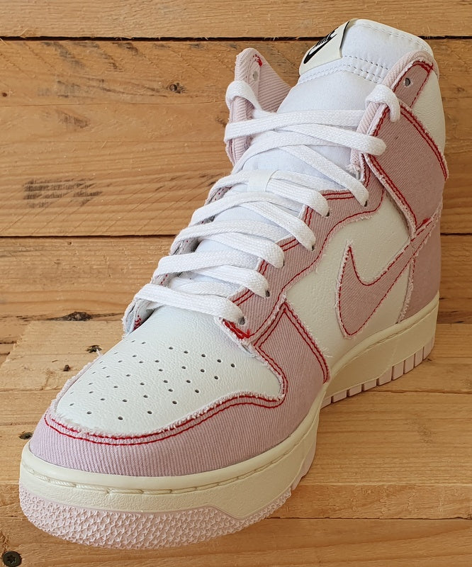 Nike Dunk 1985 Mid Leather/Denim Trainers UK9/US10/EU44 DQ8799-100 Barely Rose