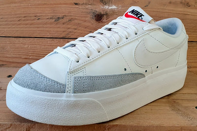 Nike Blazer Platform Low Leather Trainers UK5.5/US8/EU39 DJ0292-105 Sail Grey