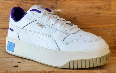 Puma Carina Street Low Leather Trainers UK8/US10.5/EU42 389390-04 White/Purple