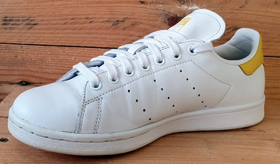 Adidas Stan Smith Low Leather Trainers UK6/US7.5/EU39 EF6883 White/Yellow