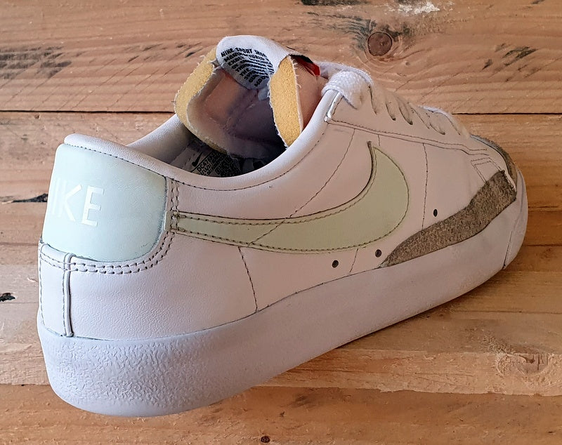 Nike Blazer 77 Low Leather Trainers UK7.5/US10/E42 DC4769-111 White/Barely Green