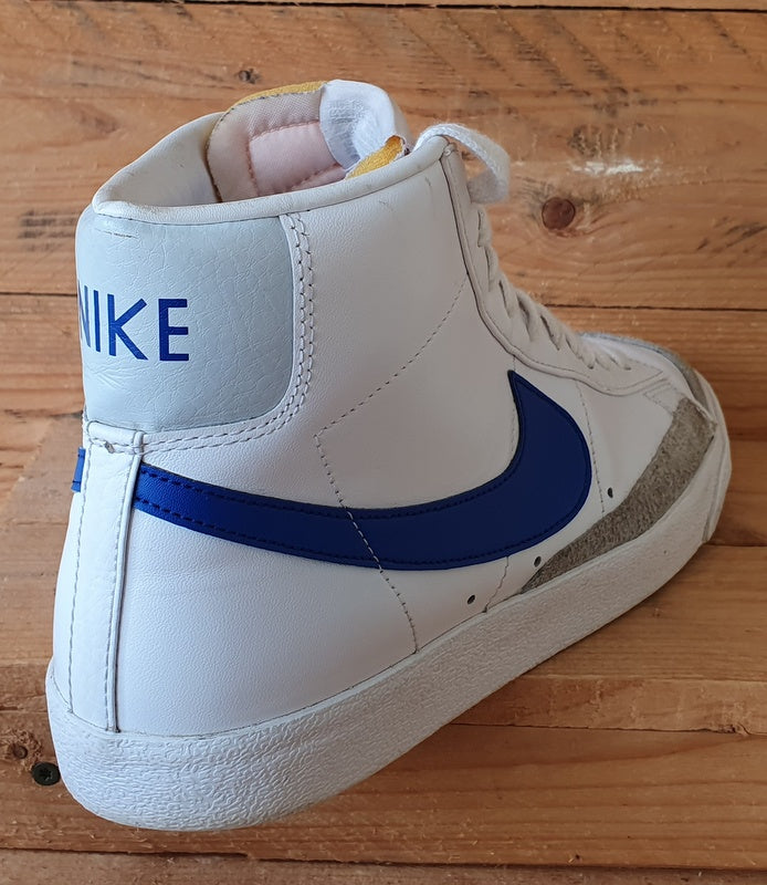 Nike Blazer 77 Mid Leather Trainers UK10/US11/EU45 BQ6806-124 White/Game Royal