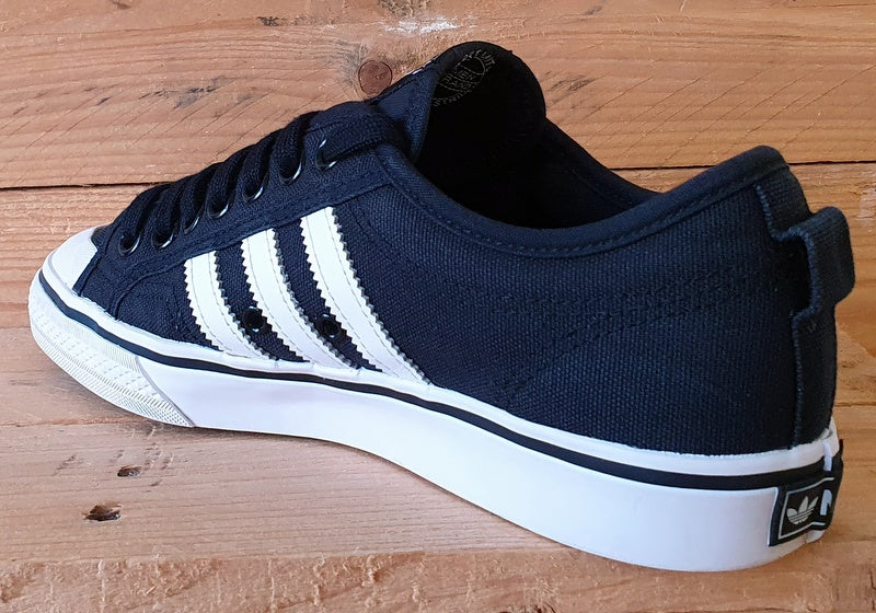 Adidas Nizza Low Canvas Trainers UK7/US7.5/EU40.5 CQ2332 Core Black/White