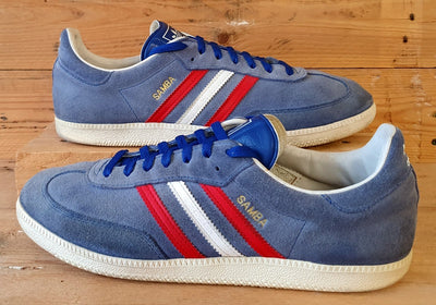 Adidas Samba Low Suede Trainers UK12/US12.5/EU47 V23135 Blue/Red/White