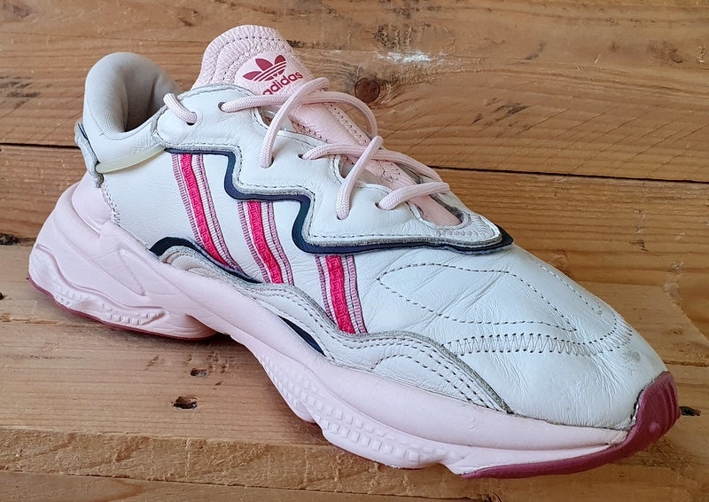 Adidas Ozweego Low Leather Trainers UK8/US9.5/EU42 EE5719 Icy Pink Trace Maroon