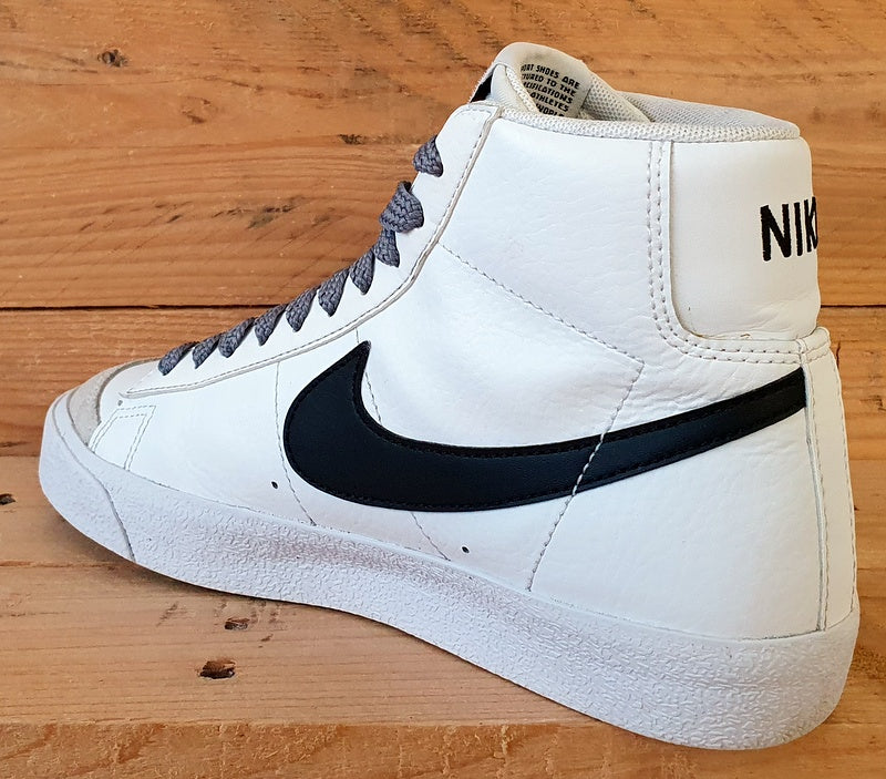 Nike Blazer Mid 77 GS Leather Trainers UK5/US5.5Y/EU38 DA4086-100 White/Black