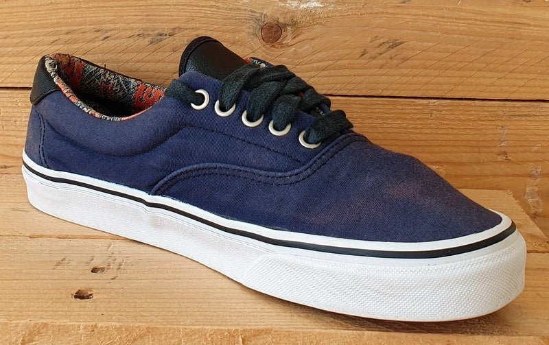 Vans Off The Wall Low Canvas Trainers UK8/US9/EU42 721356 Denim Blue/Black