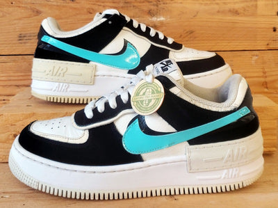 Nike Air Force 1 Shadow Leather Trainers UK6/US8.5/EU40 CZ7929-100 White/Black