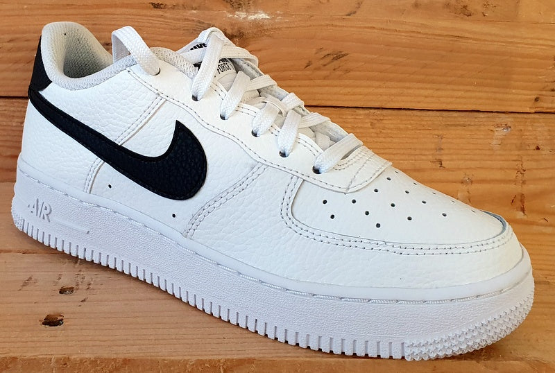 Nike Air Force 1 Low GS Leather Trainers UK4.5/US5Y/E37.5 CT3839-100 White/Black