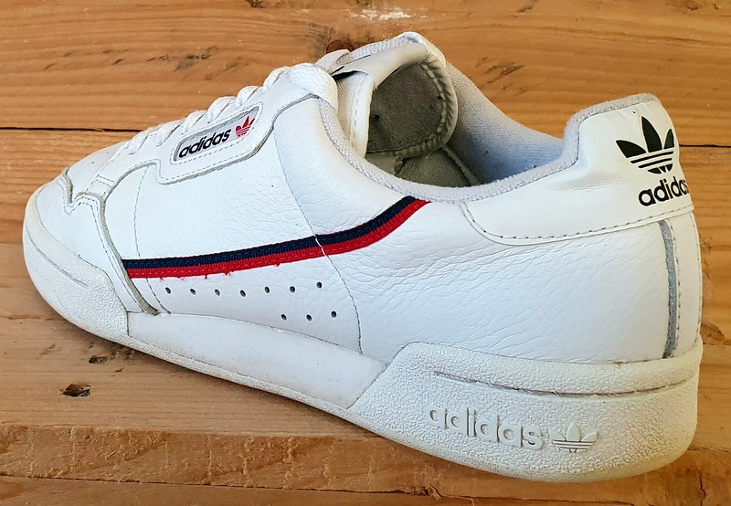 Adidas Continental 80 Low Leather Trainers UK7/US7.5/EU40.5 G27706 White/Red