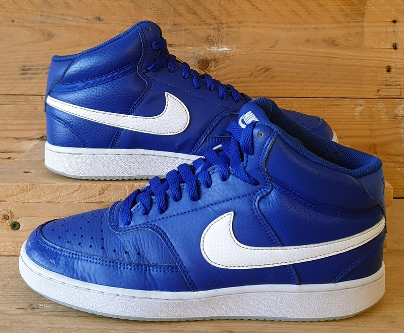 Nike Court Vision Mid Leather Trainers UK6/US7/EU40 CD5466-400 Hyper Blue