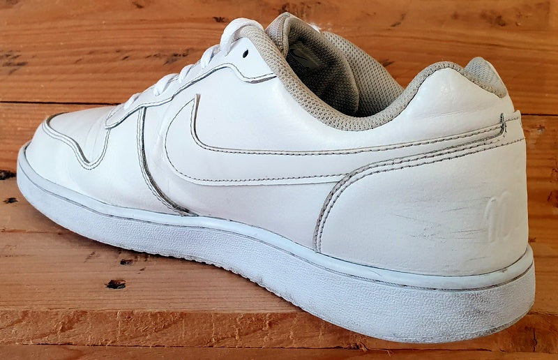 Nike Ebernon Low Leather Trainers UK10/US11/EU45 AQ1775-100 Triple White