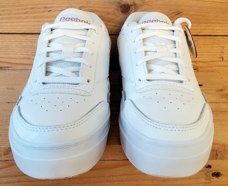 Reebok Techque T Bold Low Leather Trainers UK4/US6.5/EU37 GZ6020 Triple White