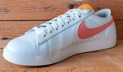 Nike Blazer Low Leather Trainers UK7.5/US10/EU42 AV9370-112 White/Pink Quartz