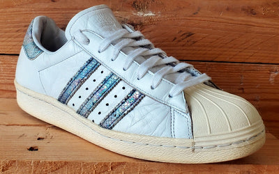 Adidas Superstar Low Leather Trainers UK8/US8.5/EU42 BZ0148 White/Iridescent