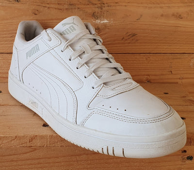 Puma Rebound Joy Low Leather Trainers UK11/US12/EU46 380747-02 Triple White