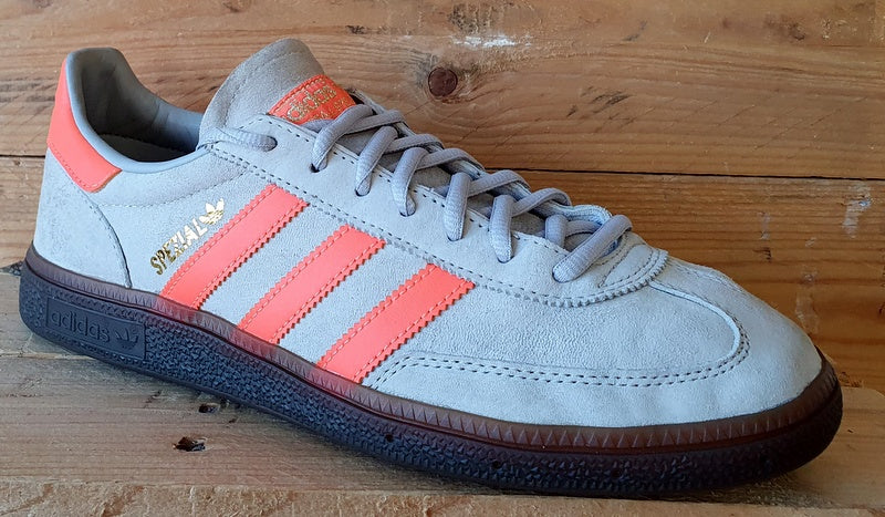 Adidas Handball Spezial Low Suede Trainers UK9/US9.5/EU43 EE5729 Grey/Coral/Gold