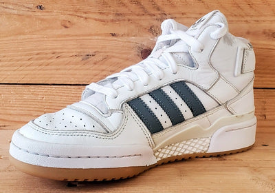 Adidas Forum Mid Leather Trainers UK5/US5.5/EU38 HQ6719 White/Grey/Gum